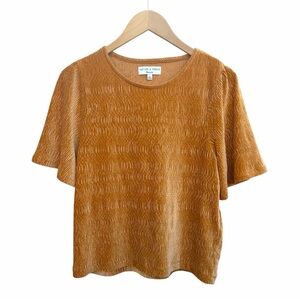 Madewell Textured Velvet Boxy Short Sleeve Top